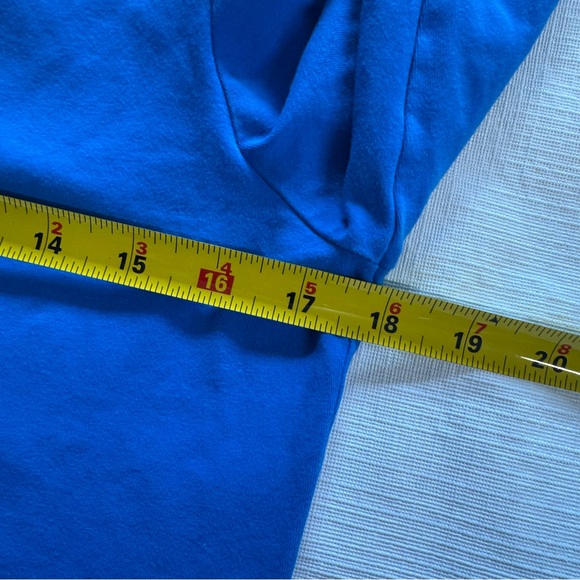 Burberry Brit London England Blue 3/4 sleeve Tee with Nova Check Cuffs Small - Picture 5 of 6